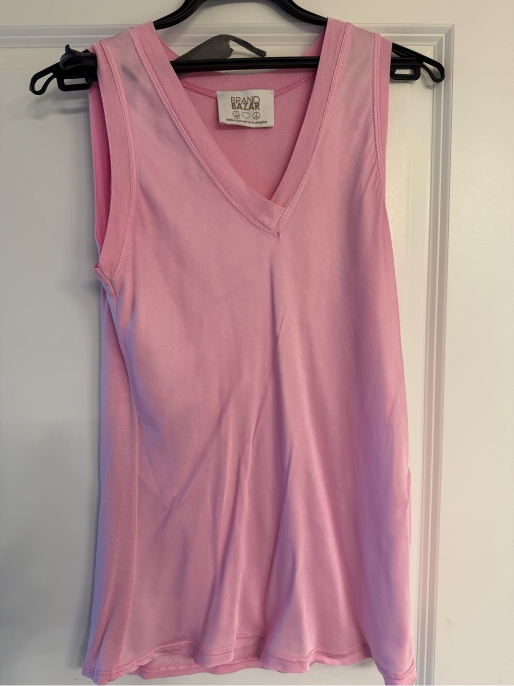 Pink V-Neck Sleeveless Top